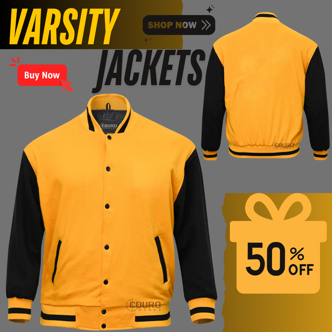 Custom Varsity Jackets Gold