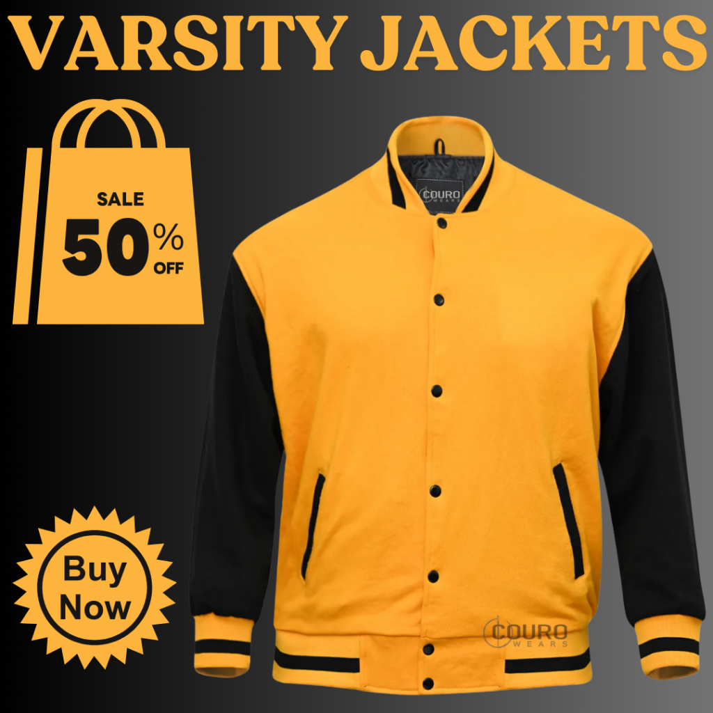 Custom Varsity Jackets Gold