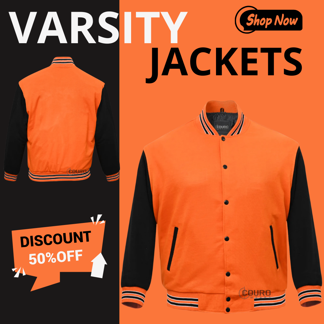 Custom Orange Varsity Jackets