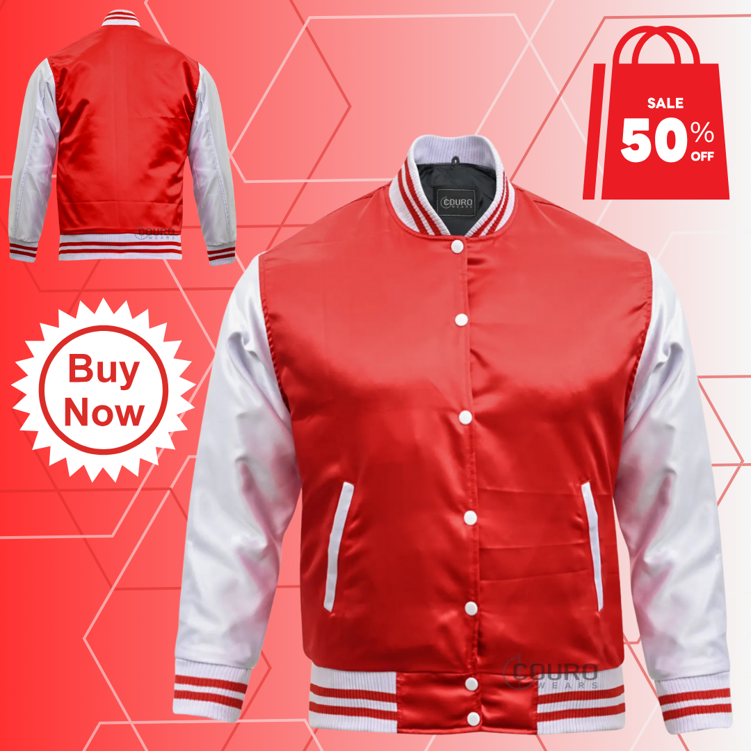 Custom Varsity Jackets Red White