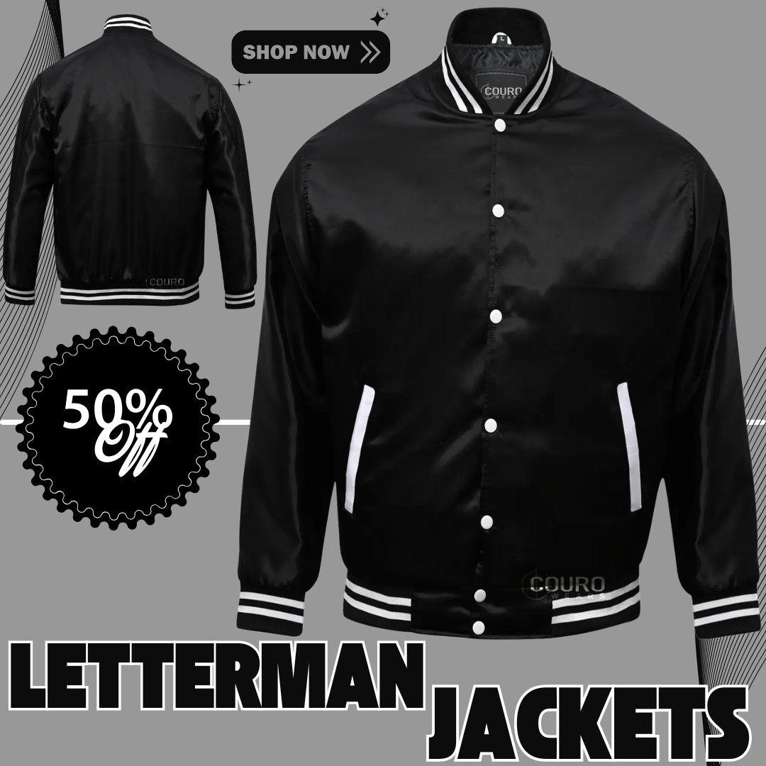 Custom Letterman Jackets Black