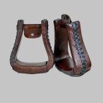 Western Saddle Leather Stirrups