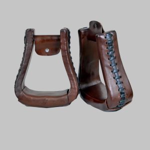 Western Saddle Leather Stirrups