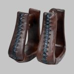 Western Saddle Leather Stirrups