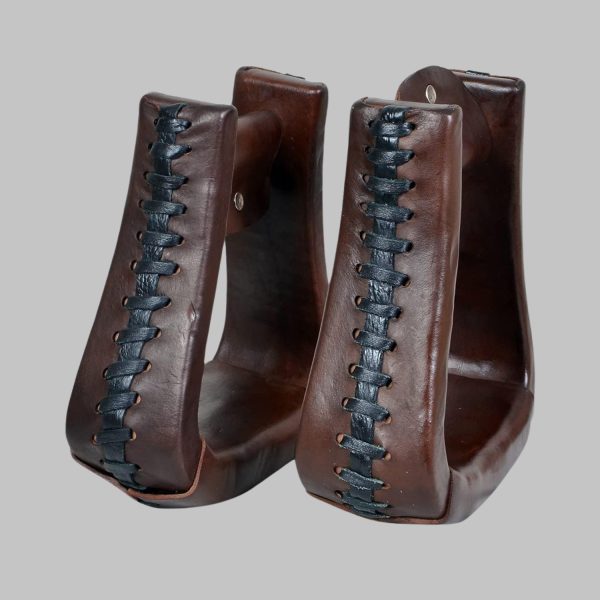 Western Saddle Leather Stirrups