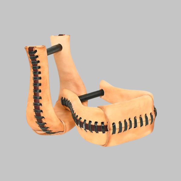 Western Saddle Leather Stirrups