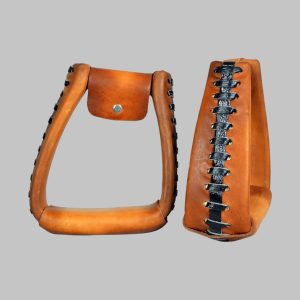 Western Saddle Leather Stirrups