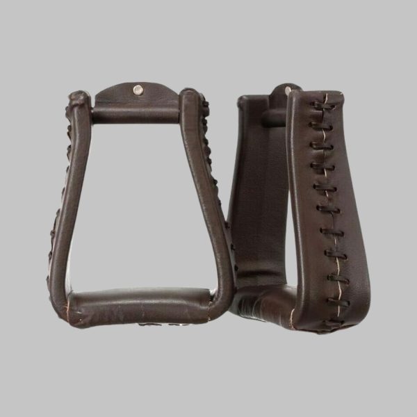 Western Saddle Leather Stirrups